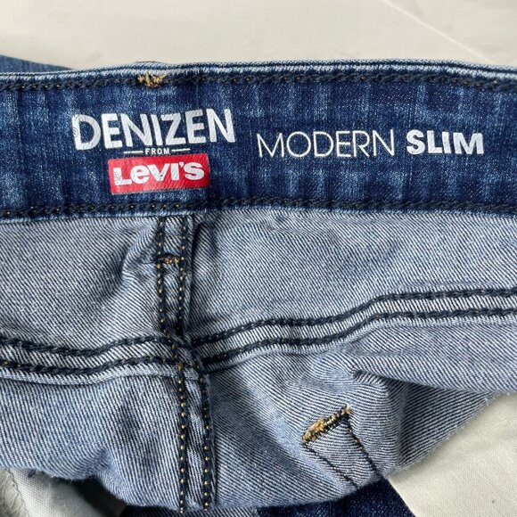 Levi's Denizen Modern Slim Denim Embroidered Straight Leg Jeans Sz 27 - Picture 6 of 8